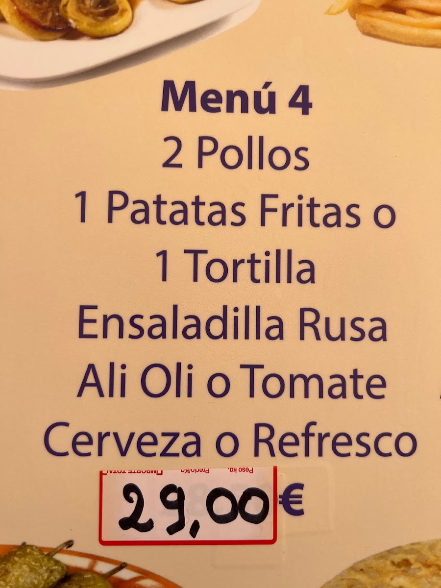Menu Asador De Pollos Las Delicias-2